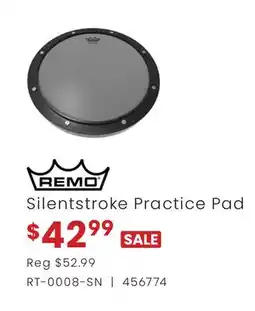 Long & McQuade REMO SILENTSTROKE PRACTICE PAD offer