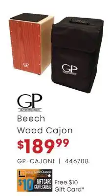 Long & McQuade GP BEECH WOOD CAJON offer