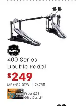 Long & McQuade MAPEX 400 SERIES DOUBLE PEDAL offer