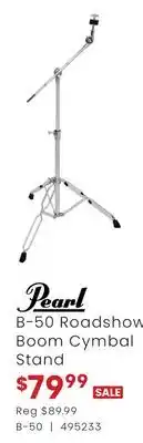 Long & McQuade PEARL B-50 ROADSHOW BOOM CYMBAL STAND offer