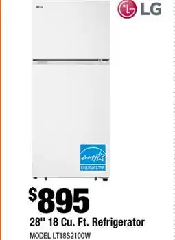Home Depot 28 18 Cu. Ft. Refrigerator offer