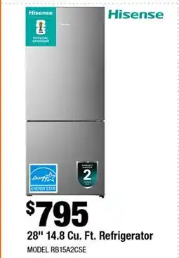 Home Depot 28 14.8 Cu. Ft. Refrigerator offer