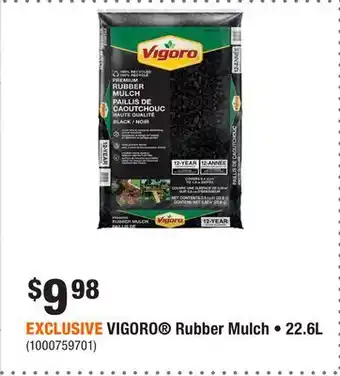 Home Depot EXCLUSIVE VIGORO Rubber Mulch • offer