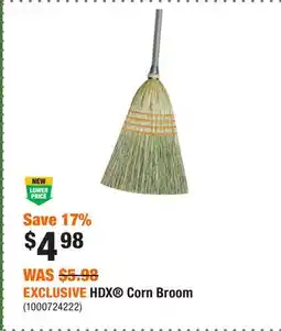 Home Depot EXCLUSIVE HDX Corn Broom offer