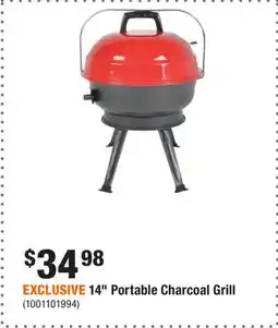 Home Depot EXCLUSIVE 14 Portable Charcoal Grill offer