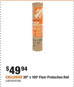Home Depot EXCLUSIVE 36 x 100' Floor Protection Roll offer