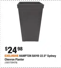 Home Depot EXCLUSIVE HAMPTON BAY 22.5 Sydney Chevron Planter offer