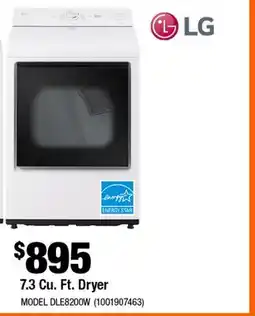 Home Depot 7.3 cu. ft. Dryer offer