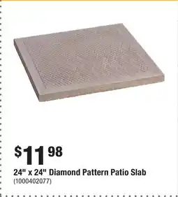 Home Depot 24 x 24 Diamond Pattern Patio Slab offer