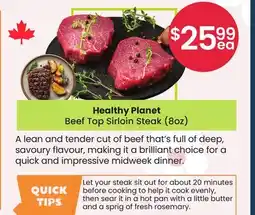 Healthy Planet Healthy Planet Beef Top Sirloin Steak offer