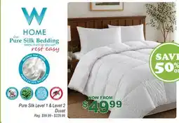 Oxford Mills Pure Silk Level 1 & Level 2 Duvet offer