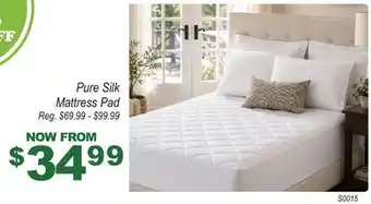 Oxford Mills Pure Silk Mattress Pad offer