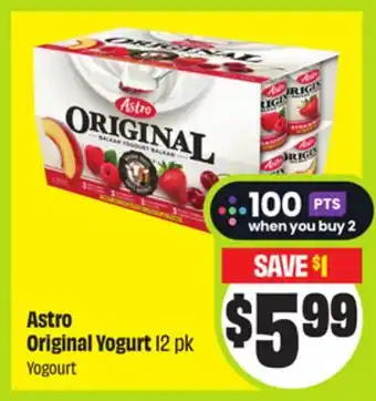 FreshCo Astro Original Yogurt offer