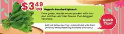 Healthy Planet Organic Bunched Spinach offer
