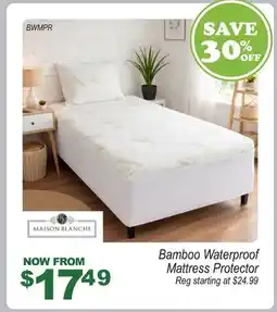 Oxford Mills Bamboo Waterproof Mattress Protector offer