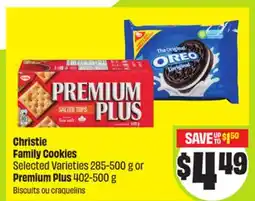 FreshCo Christie Family Cookies 285-500 g or Premium Plus 402-500 g Selected Varieties offer