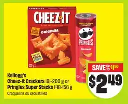 FreshCo Kellogg's Cheez-it Crackers 191-200 g or Pringles Super Stacks 148-156 g offer