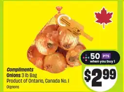 FreshCo Compliments Onions 3 lb Bag offer