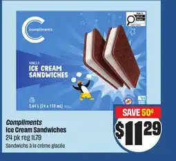 FreshCo Compliments Ice Cream Sandwiches offer