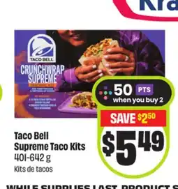 FreshCo Taco Bell Supreme Taco Kits offer