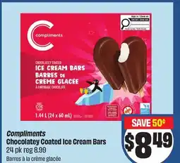 FreshCo Compliments Chocolatey Coated Ice Cream Bars offer