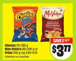FreshCo Cheetos 170-285 g, Miss Vickie's 180-200 g or Fritos 340 g offer