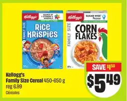 FreshCo Kellogg's Family Size Cereal offer