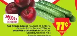 FreshCo Red Prince Apples or Seedless Cucumbers offer