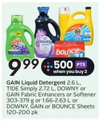 Sobeys GAIN Liquid Detergent offer