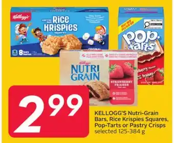 Sobeys Nutri-Grain Bars, Rice Krispies Squares, Pop-Tarts or Pastry Crisps offer
