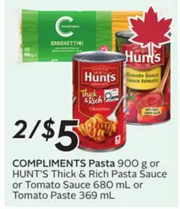 Sobeys COMPLIMENTS Pasta offer