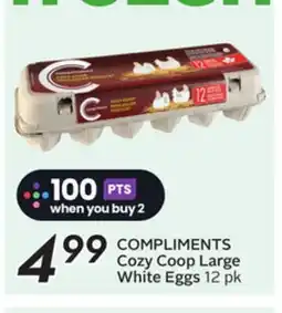 Sobeys COMPLIMENTS Cozy Coop Large White Eggs offer