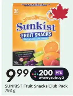Sobeys SUNKIST Fruit Snacks Club Pack offer