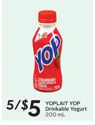 Sobeys YOPLAIT YOP Drinkable Yogurt offer