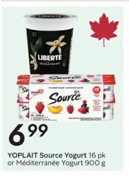 Sobeys YOPLAIT Source Yogurt offer
