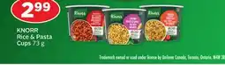 Sobeys KNORR Rice & Pasta Cups offer