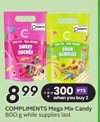 Sobeys COMPLIMENTS Mega Mix Candy offer