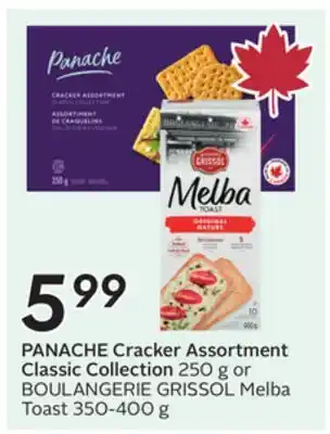 Sobeys PANACHE Cracker Assortment Classic Collection offer