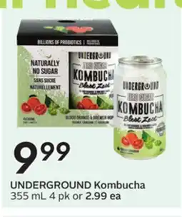 Sobeys UNDERGROUND Kombucha offer