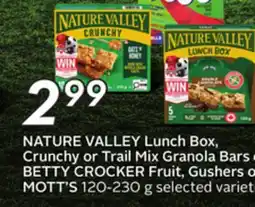 Sobeys Lunch Box, Crunchy or Trail Mix Granola Bars offer