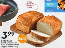 Sobeys Butter Crust, Dutch Crunch, Soft Italia or Sesame Seed Topped Bread offer
