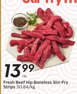 Sobeys Fresh Beef Hip Boneless Stir-Fry Strips offer