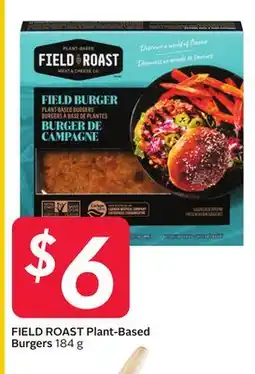 Sobeys FIELD ROAST Plant-Based Burgers offer