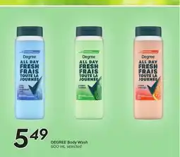 Sobeys DEGREE Body Wash offer