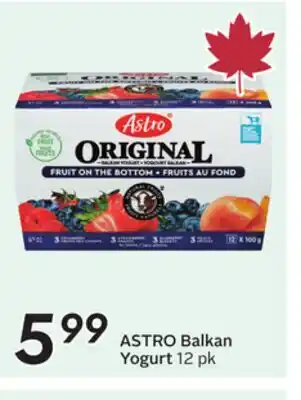 Sobeys ASTRO Balkan Yogurt offer
