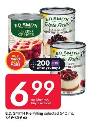 Sobeys E.D. SMITH Pie Filling offer