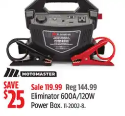 Canadian Tire MotoMaster Eliminator 600A/120W Power Box offer