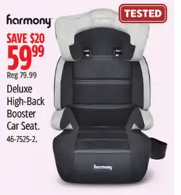 Canadian Tire Harmony Deluxe High-Back Booster Car Seat offer