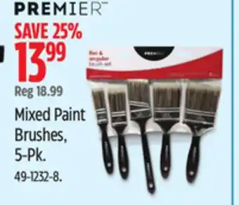 Canadian Tire Premier Mixed Paint Brushes offer