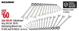 Canadian Tire Maximum 30-Pc Ratcheting Wrench Set offer